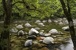 Boulders and Mossman River, Mossman Gorge, Daintree National Park, North Queensland Boulders and Mossman River, Mossman Gorge, Daintree National Park, North Queensland