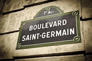 Boulevard Saint-Germain street sign, Paris, France Boulevard Saint-Germain street sign, Paris, France