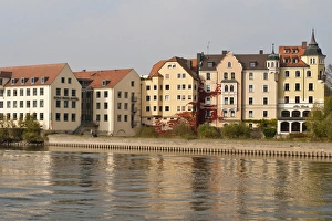 BUildings on the Danube River Regensburg, Germany BUildings on the Danube River Regensburg, Germany