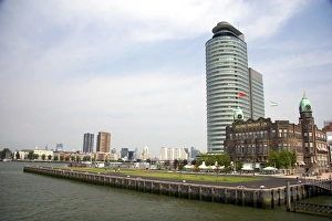 Buildings on the harbor at Rotterdam, Netherlands Buildings on the harbor at Rotterdam, Netherlands