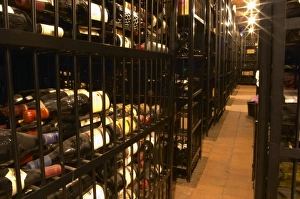 Cages with private wine collections at storage company Grappe where private individuals Cages with private wine collections at storage company Grappe where private individuals