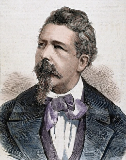 CAIROLI, Benedetto (Pavia, 1825-Capodimonte, 1889). Italian politician. Engraving by Carretero CAIROLI, Benedetto (Pavia, 1825-Capodimonte, 1889). Italian politician. Engraving by Carretero