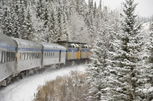 VIA Rail Snow Train Print, Alberta Canada
