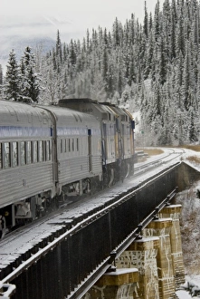 Framed Print : VIA Rail Snow Train Print, Alberta Canada Framed Print : VIA Rail Snow Train Print, Alberta Canada