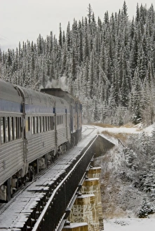 VIA Rail Snow Train Print, Alberta Canada