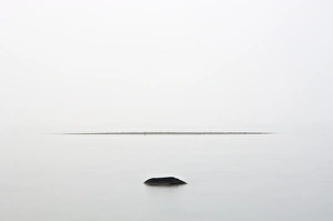 Canada, Ontario. Rock and sand bar in Georgian Bay Canada, Ontario. Rock and sand bar in Georgian Bay