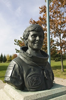 CANADA-Ontario-Sault Saint Marie: Statue of Roberta Bondar, NASA Astronault & Biologist CANADA-Ontario-Sault Saint Marie: Statue of Roberta Bondar, NASA Astronault & Biologist