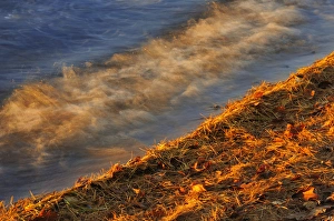 Canada, Ontario. Waves on shore of Lake Muskoka at sunset Canada, Ontario. Waves on shore of Lake Muskoka at sunset