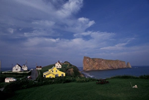 Canada, Quebec, Gaspe. Town of Perce, Perce Rock Canada, Quebec, Gaspe. Town of Perce, Perce Rock