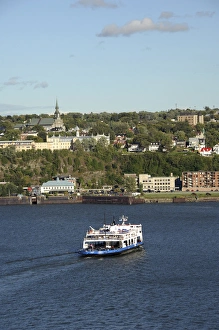 Canada, Quebec, Quebec City. Local ferry on the St. Lawrence river, port area. IMAGE RESTRICTED Canada, Quebec, Quebec City. Local ferry on the St. Lawrence river, port area. IMAGE RESTRICTED