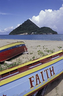 CARIBBEAN, Grenada Fishing boats on coastline CARIBBEAN, Grenada Fishing boats on coastline