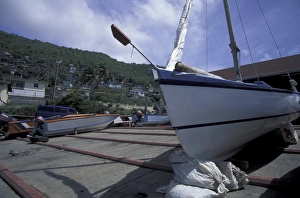 CARIBBEAN, Grenadines Boats grounded on boat launch CARIBBEAN, Grenadines Boats grounded on boat launch