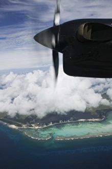 CAYMAN ISLANDS - LITTLE CAYMAN - Aerial: View of Little Cayman Island from Passenger CAYMAN ISLANDS - LITTLE CAYMAN - Aerial: View of Little Cayman Island from Passenger