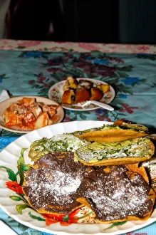 Central America, Guatemala, Guatemala City. Typical Guatemalan food. Homemade corn Central America, Guatemala, Guatemala City. Typical Guatemalan food. Homemade corn