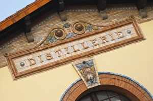 Ceramic sign saying Distillerie at the old distillery. Town of Limoux. Limoux. Languedoc Ceramic sign saying Distillerie at the old distillery. Town of Limoux. Limoux. Languedoc