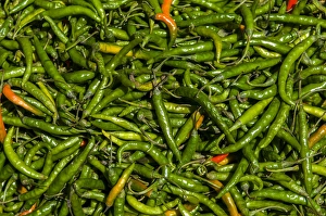 Chillis on sale on the Paro market, Paro, Bhutan Chillis on sale on the Paro market, Paro, Bhutan