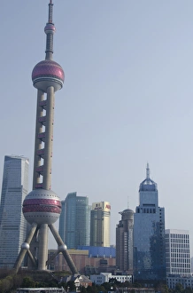 China, Shanghai. View from The Bund of the modern Pudong area (aka New District) China, Shanghai. View from The Bund of the modern Pudong area (aka New District)
