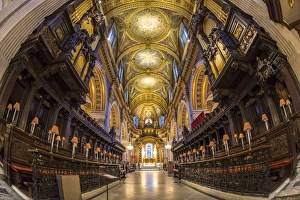 Choir stalls, altar & roof, St Pauls Cathedral, St Pauls, London Choir stalls, altar & roof, St Pauls Cathedral, St Pauls, London