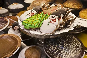 Christmas cookies on display in a New York city bakery Christmas cookies on display in a New York city bakery