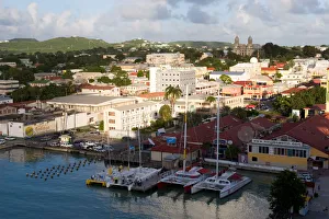 The city of St. Johns, capital of Antigua in the British Leeward Islands The city of St. Johns, capital of Antigua in the British Leeward Islands