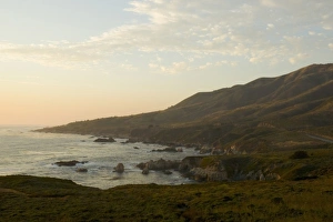 Coastal cliffs caused by water erosion, California Coastal cliffs caused by water erosion, California