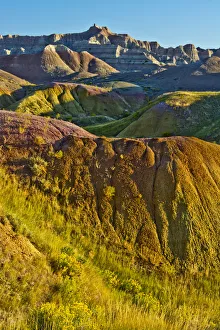 colored hills, Badlands Loop Trail, Badlands National Park, South Dakota, USA colored hills, Badlands Loop Trail, Badlands National Park, South Dakota, USA