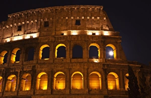 Colosseum Moon in the Window Close Up Details Rome Italy Built by Vespacian Resubmit--In Colosseum Moon in the Window Close Up Details Rome Italy Built by Vespacian Resubmit--In