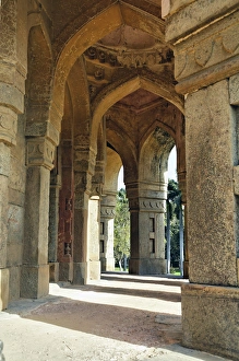 Columns on tomb of Mohammed Shah, Lodhi Gardens, New Delhi, India Columns on tomb of Mohammed Shah, Lodhi Gardens, New Delhi, India