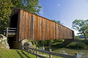 A covered bridge at the Burfordville Grist Mill in Burfordville, Missouri A covered bridge at the Burfordville Grist Mill in Burfordville, Missouri
