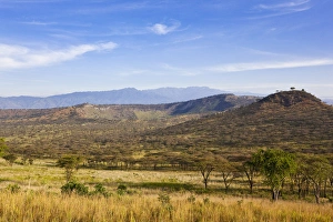 The Crater Area in Queen Elizabeth National Park with view of the Rwenzori (Ruwenzori) Mountains The Crater Area in Queen Elizabeth National Park with view of the Rwenzori (Ruwenzori) Mountains