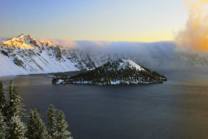 Crater Lake at Dawn, Crater Lake National Park, Oregon, USA Crater Lake at Dawn, Crater Lake National Park, Oregon, USA