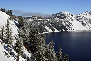 Crater Lake after Snow, Crater Lake National Park, Oregon, USA Crater Lake after Snow, Crater Lake National Park, Oregon, USA