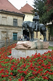 Croatia, Zagreb, Stone Gate, statue of St. George Croatia, Zagreb, Stone Gate, statue of St. George