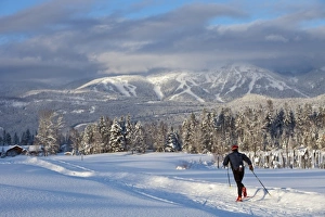 Cross country skiing at Whitefish, Montana, USA Cross country skiing at Whitefish, Montana, USA