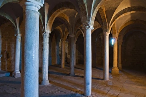 Crypt of San Pietro Church, Tuscania, Viterbo Province, Latium, Italy Crypt of San Pietro Church, Tuscania, Viterbo Province, Latium, Italy