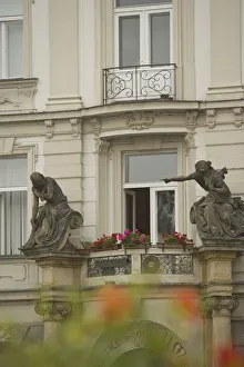 CZECH REPUBLIC, Prague. Building detail, Old Town Square CZECH REPUBLIC, Prague. Building detail, Old Town Square