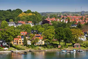 Denmark, Funen, Svendborg, elevated town view Denmark, Funen, Svendborg, elevated town view
