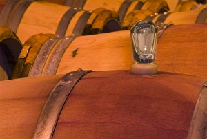 A device to allow CO2 (Carbon Dioxide) to escape the oak wine barrels at Columbia Crest Winery A device to allow CO2 (Carbon Dioxide) to escape the oak wine barrels at Columbia Crest Winery