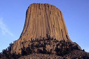 Devils Tower National Monument Prints: Devils Tower National Monument, Wyoming, USA. North Side of Devils Tower. Perspective