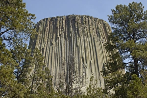 Devils Tower National Monument East Wyoming. USA Devils Tower rises 1267 feet Devils Tower National Monument East Wyoming. USA Devils Tower rises 1267 feet