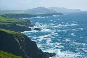 Dingle Peninsula Coastline, Ireland, Waves, Cliffs Dingle Peninsula Coastline, Ireland, Waves, Cliffs
