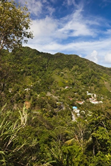 Dominica, Roseau, Grand Bay Area, Petite Savanne town view Dominica, Roseau, Grand Bay Area, Petite Savanne town view