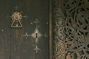 Door lock Hopperstad Stave Church, Sogne Fjord VIC norway Door lock Hopperstad Stave Church, Sogne Fjord VIC norway