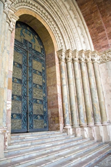 Doors under stone arches at entrance to Cathedral of Immaculate Conception, built 1885 Doors under stone arches at entrance to Cathedral of Immaculate Conception, built 1885
