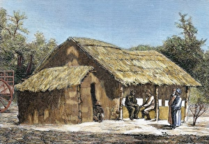 Dr. David Livingstones (1813-1873) hut . Scottish explorer in the region of Ujiji Dr. David Livingstones (1813-1873) hut . Scottish explorer in the region of Ujiji