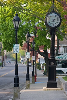 Early morning on Main Street in Bar Harbor, Maine Early morning on Main Street in Bar Harbor, Maine