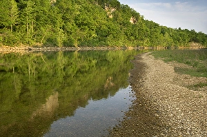 Early morning reflections on the Buffalo River, opposite Hudson Bend, Mile 152, Buffalo Early morning reflections on the Buffalo River, opposite Hudson Bend, Mile 152, Buffalo