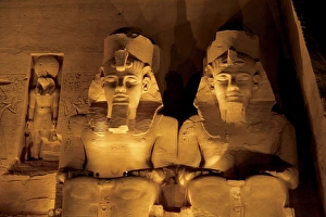 Egypt, Abu Simbel, The Greater Temple of Ramses II, Four Colossal statues of King Egypt, Abu Simbel, The Greater Temple of Ramses II, Four Colossal statues of King