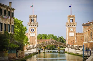 The entrance to the Arsenal, Venice, Veneto, Italy The entrance to the Arsenal, Venice, Veneto, Italy