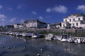 EU, France, Brittany, Loire Atlantique, Le Croisic. Harbor view of coastal resort town EU, France, Brittany, Loire Atlantique, Le Croisic. Harbor view of coastal resort town